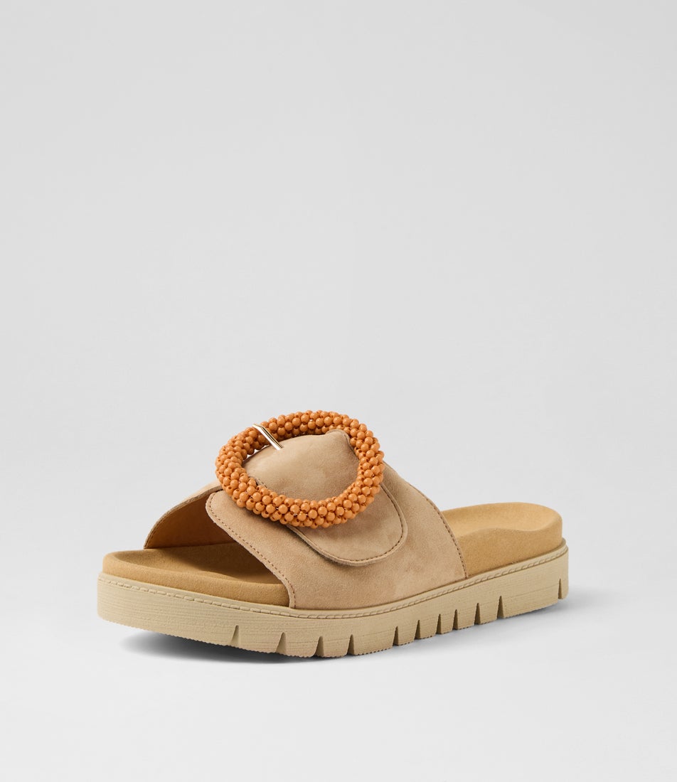 Hansel Caramel Leather Sandals