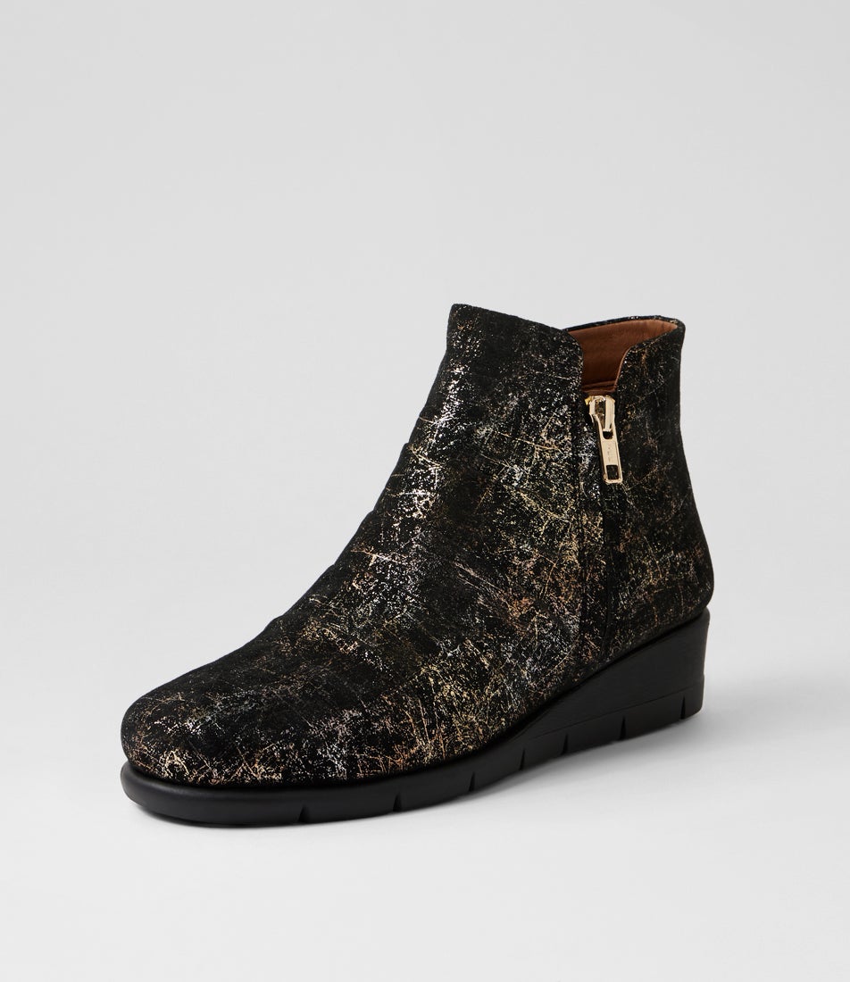 Maxie Platinum Lightning Suede Ankle Boots