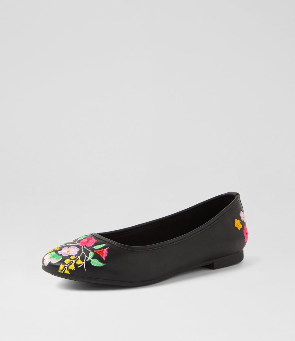 Danza Black Flat Shoes