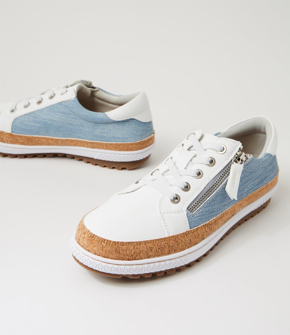 Gimmor White Denim Sneakers Gimmor White Denim Sneakers