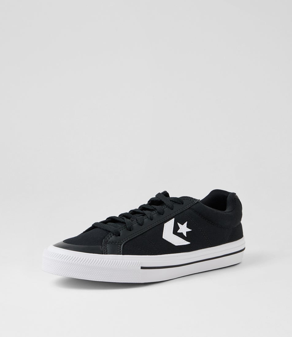 Sport Casual M Black White Canvas Sneakers