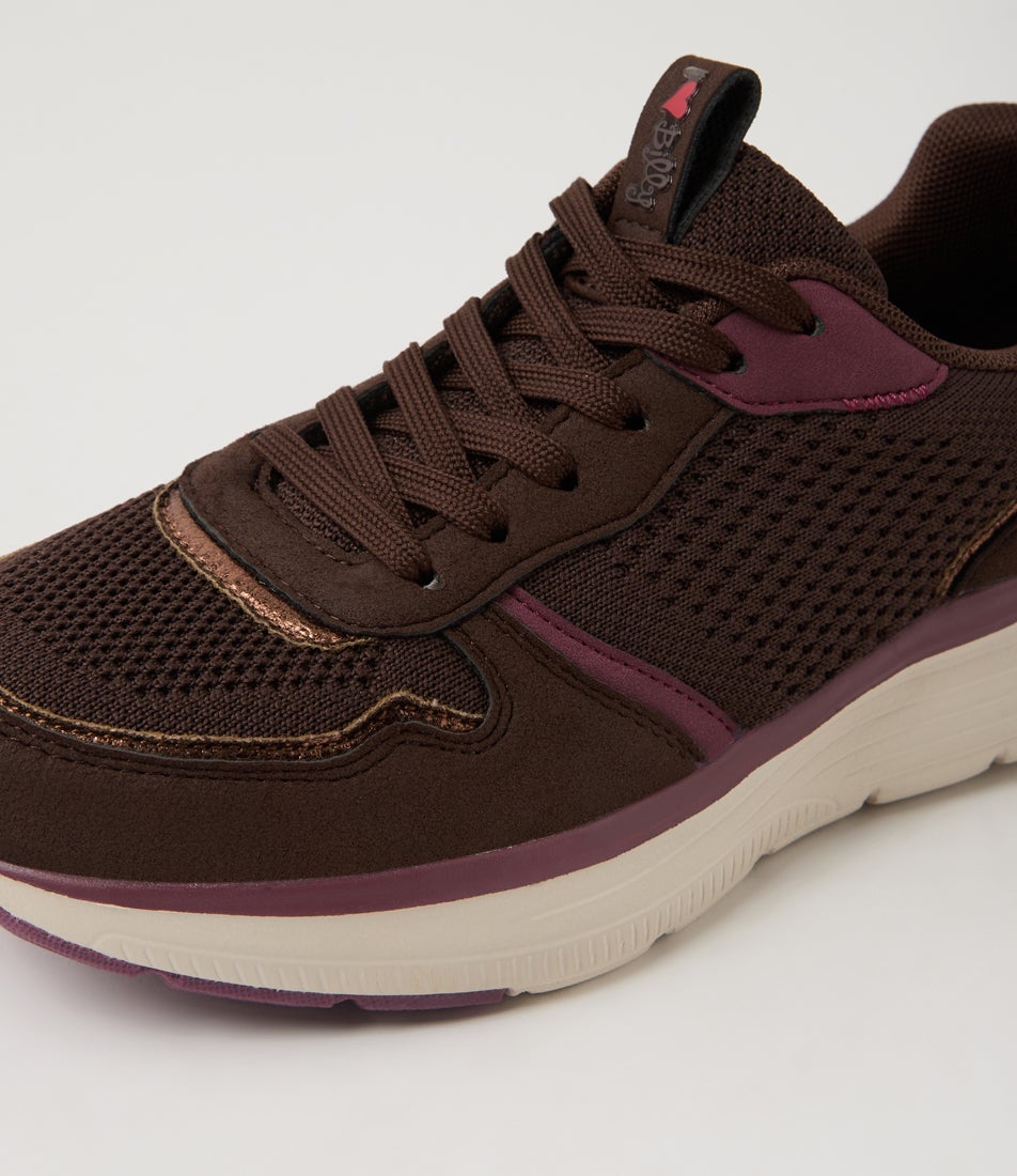 Yoniki Brown Wine Multi Sneakers