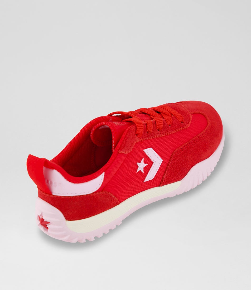 Runstar Trainer Junior Red New Found Bloom Suede Sneakers