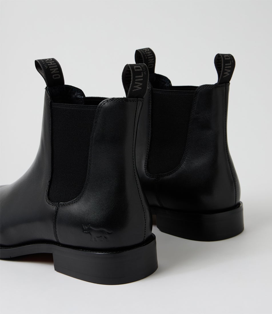 Rancher Black Leather Chelsea Boots