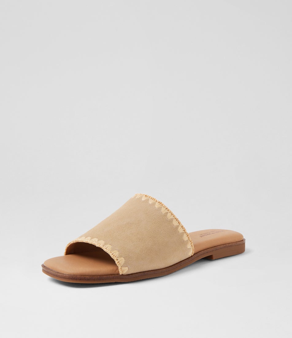 Invite Latte Suede Slides