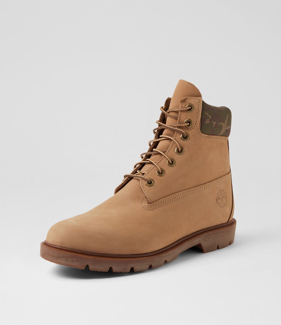 6 Inch Classic Mens Bone Leather Lace Up Boots