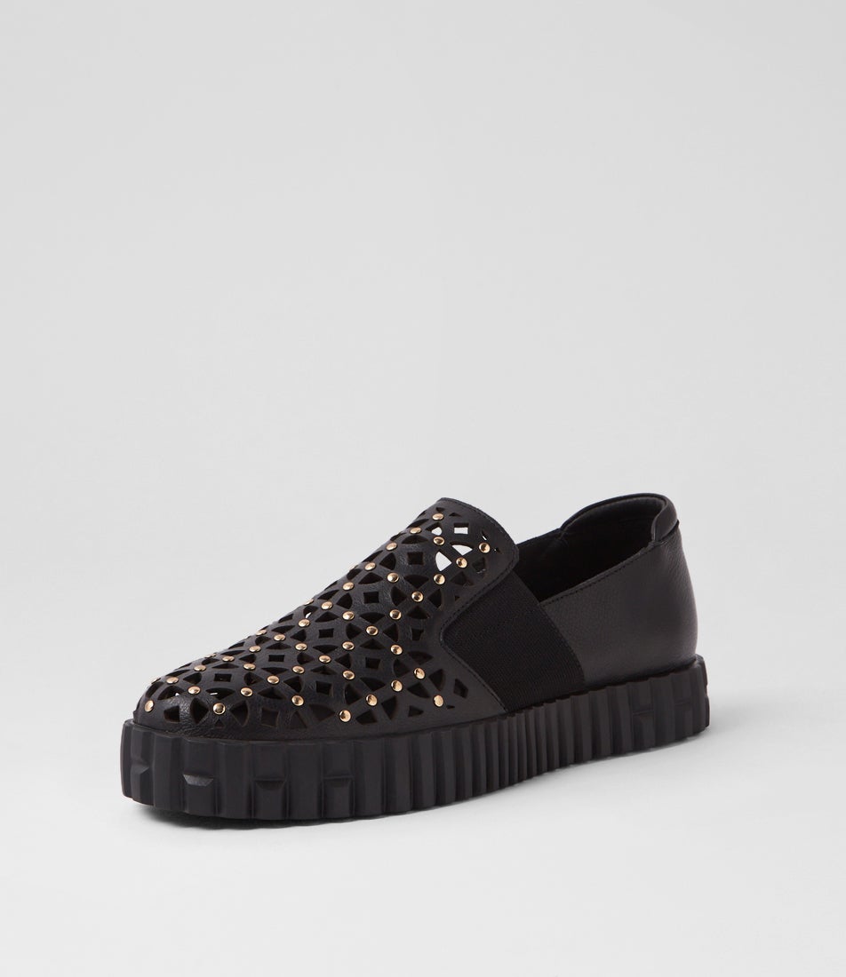 Oisey Black Leather Sneakers