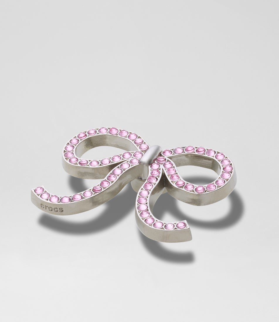 Bow Pink Glittery Jibbitz