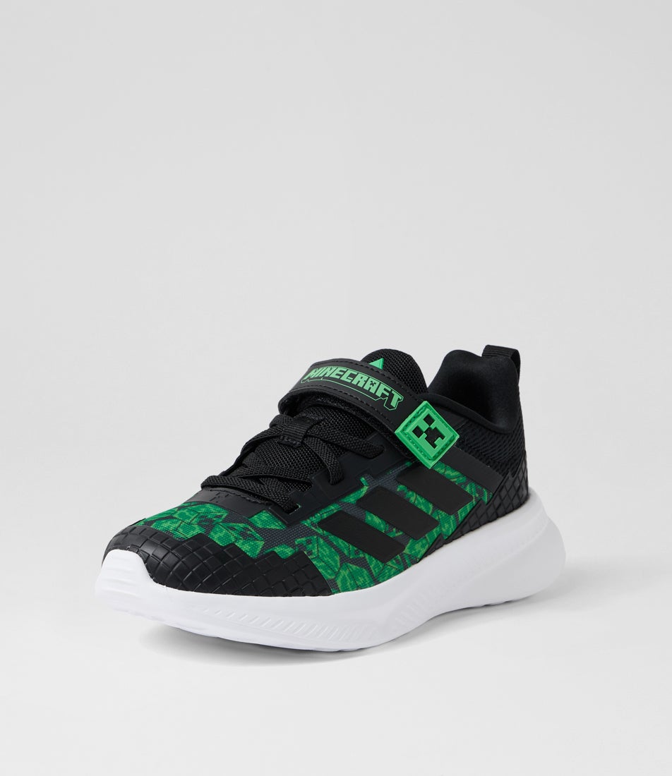 Minecraft Fortarun Toddler Black White Mesh Sneakers