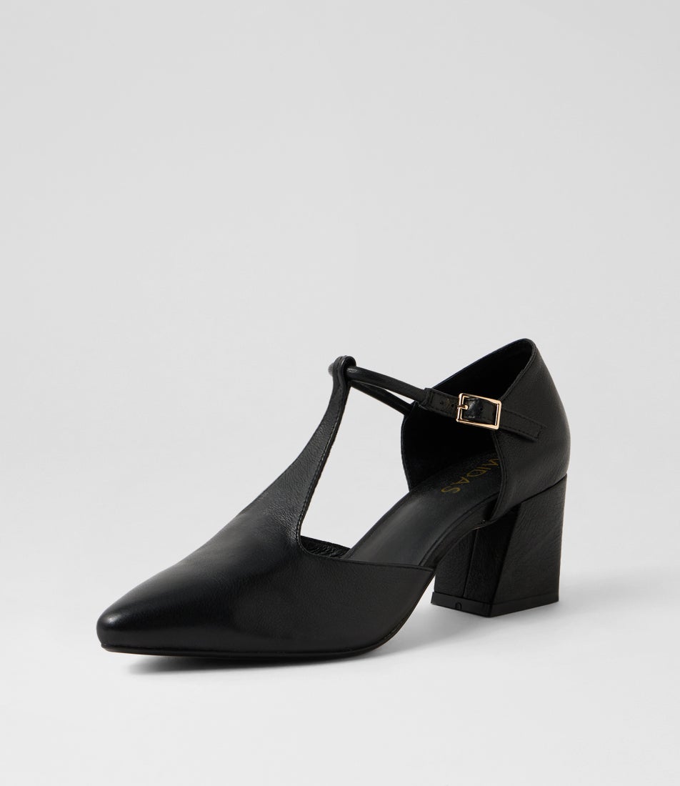 Mamamia Black Leather Heels