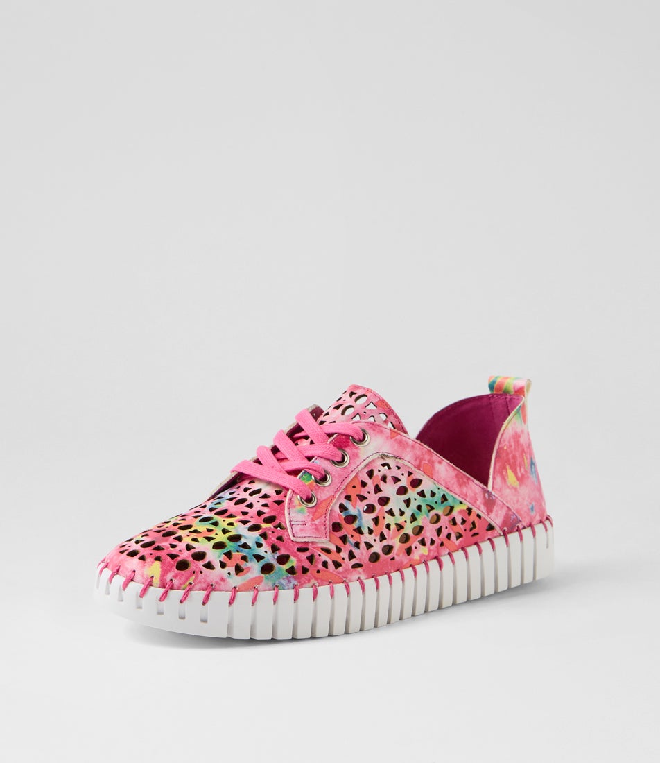Haifa Bright Mix White Leather Sneakers