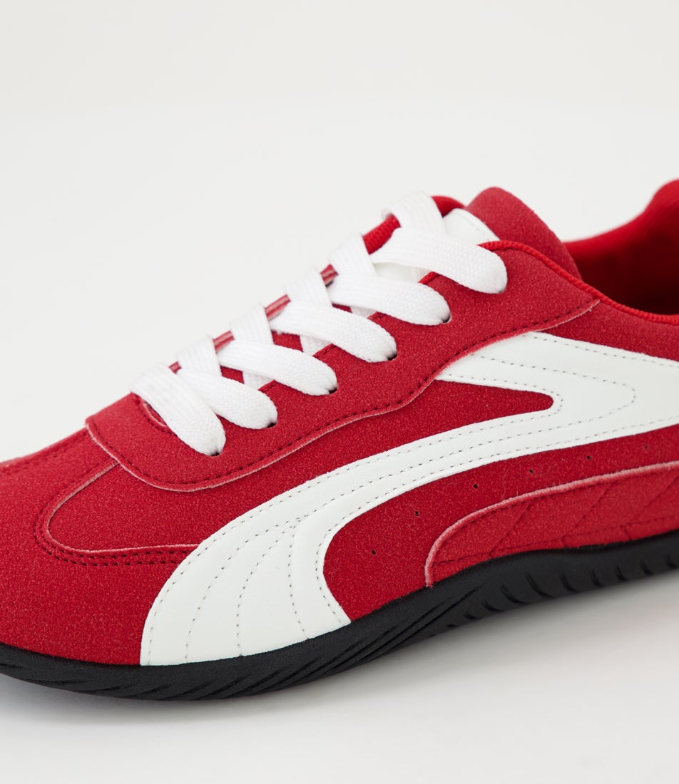 Zolsana Red Microsuede Sneakers
