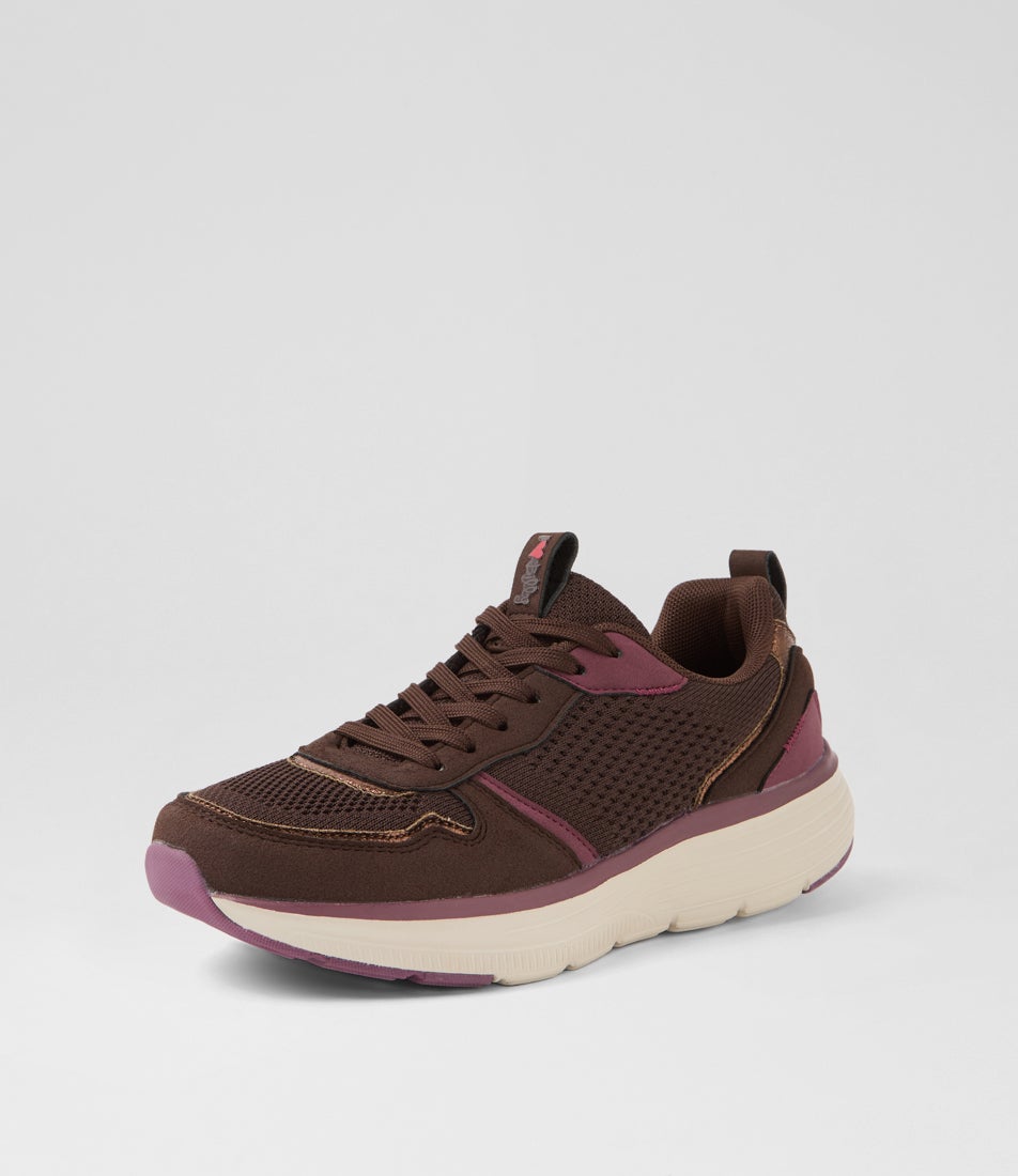 Yoniki Brown Wine Multi Sneakers