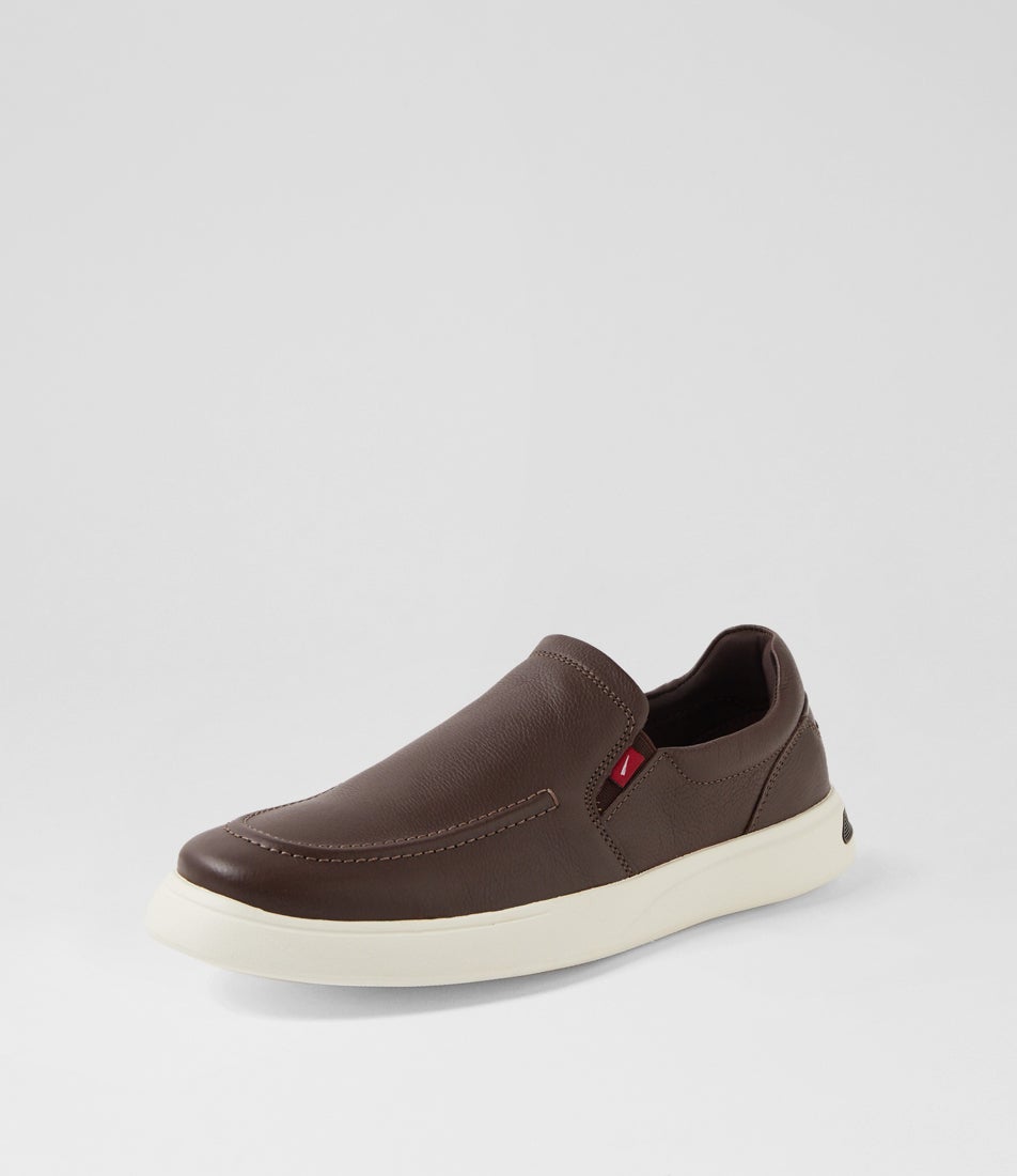 Milsey Cafe Brown Leather Sneakers