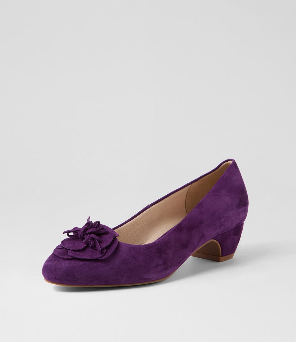 Nikkia Purple Suede Heels