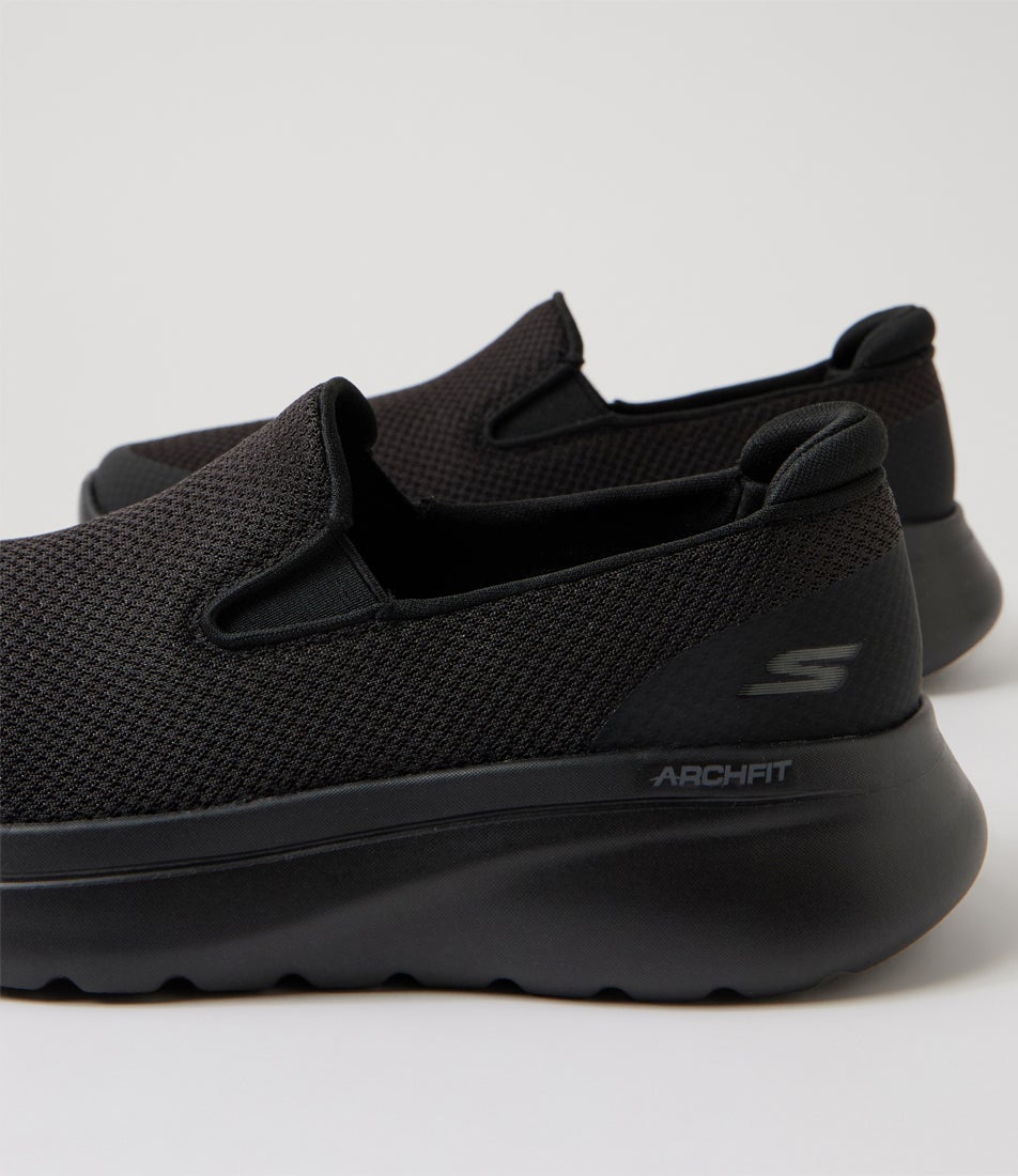 Go Walk Arch Fit N Black Mesh Sneakers Go Walk Arch Fit N Black Mesh Sneakers