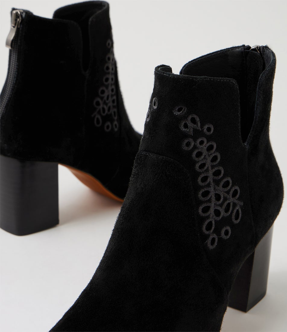 Spesh Black Suede Ankle Boots Spesh Black Suede Ankle Boots