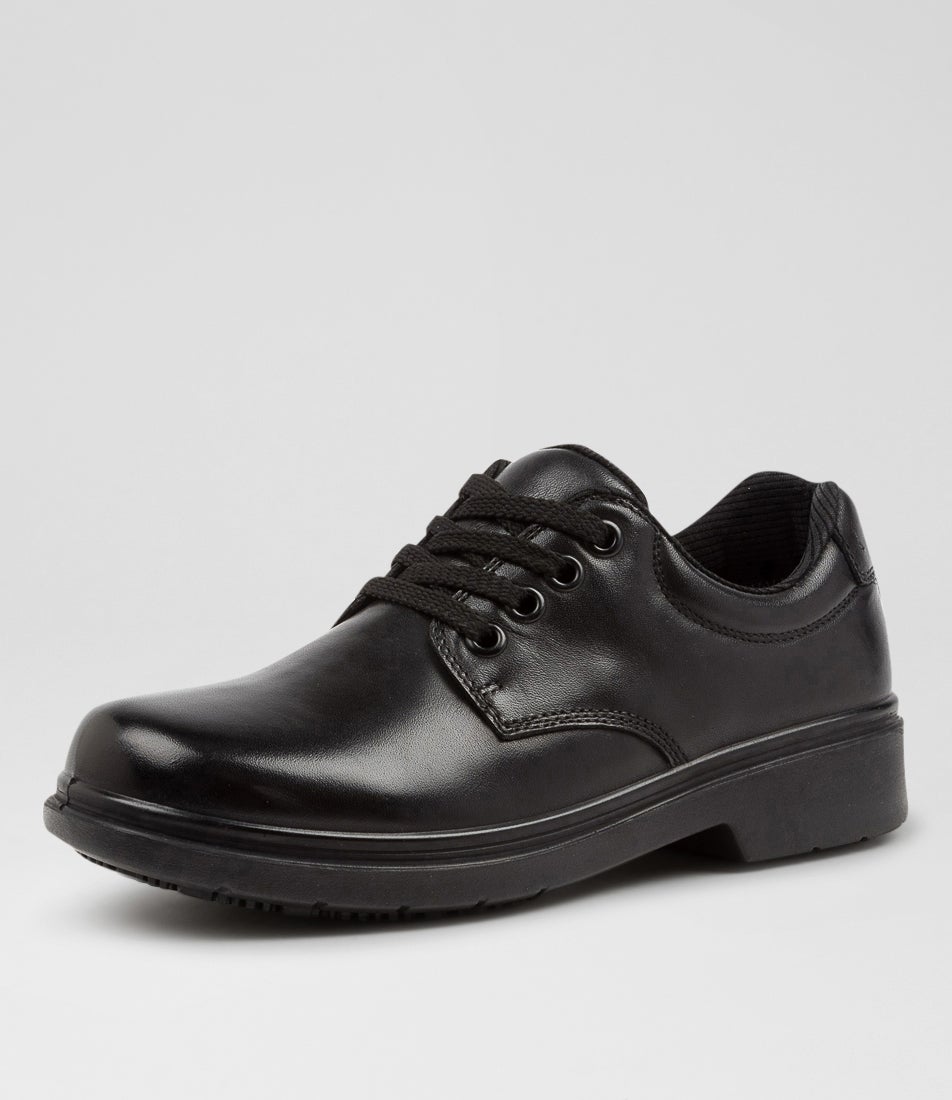 Roar Youth E Black Leather Lace Up Shoes