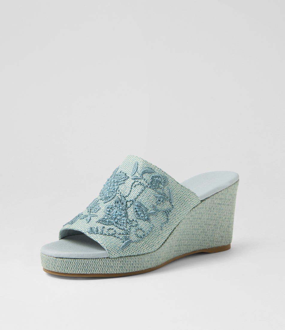 Pixiel Denim Fabric Sandals