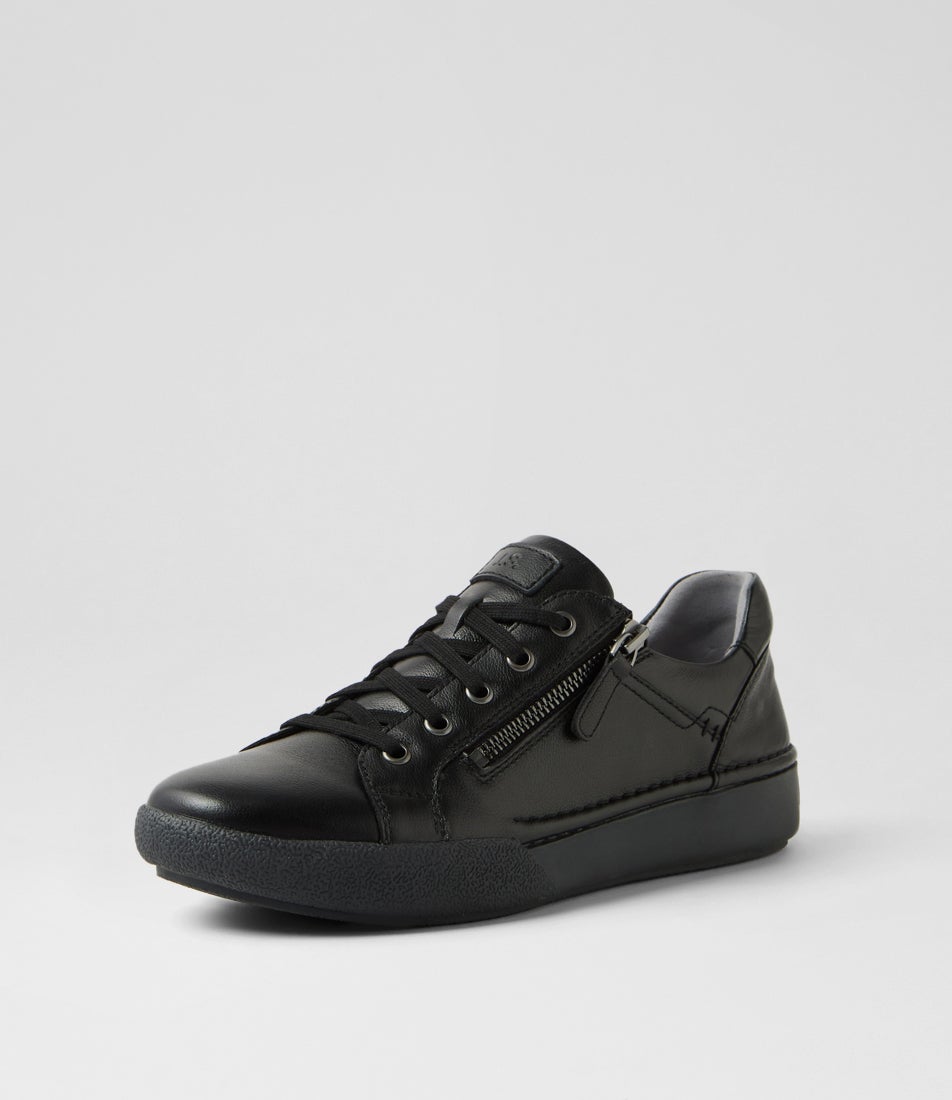 Claire 13 Black Leather Sneakers