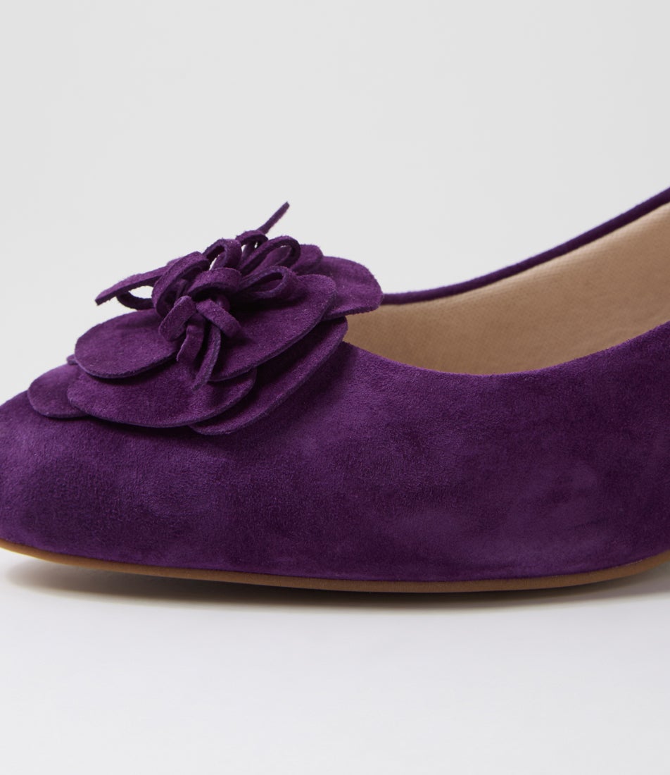 Nikkia Purple Suede Heels
