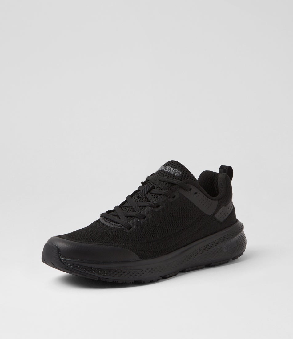 Lasser Senior B Black Knit Sneakers
