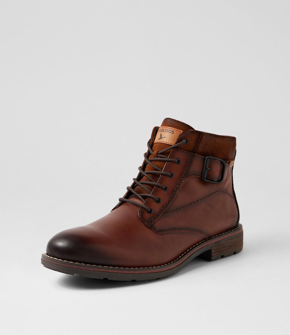 York 45 Cuero Leather Lace Up Boots