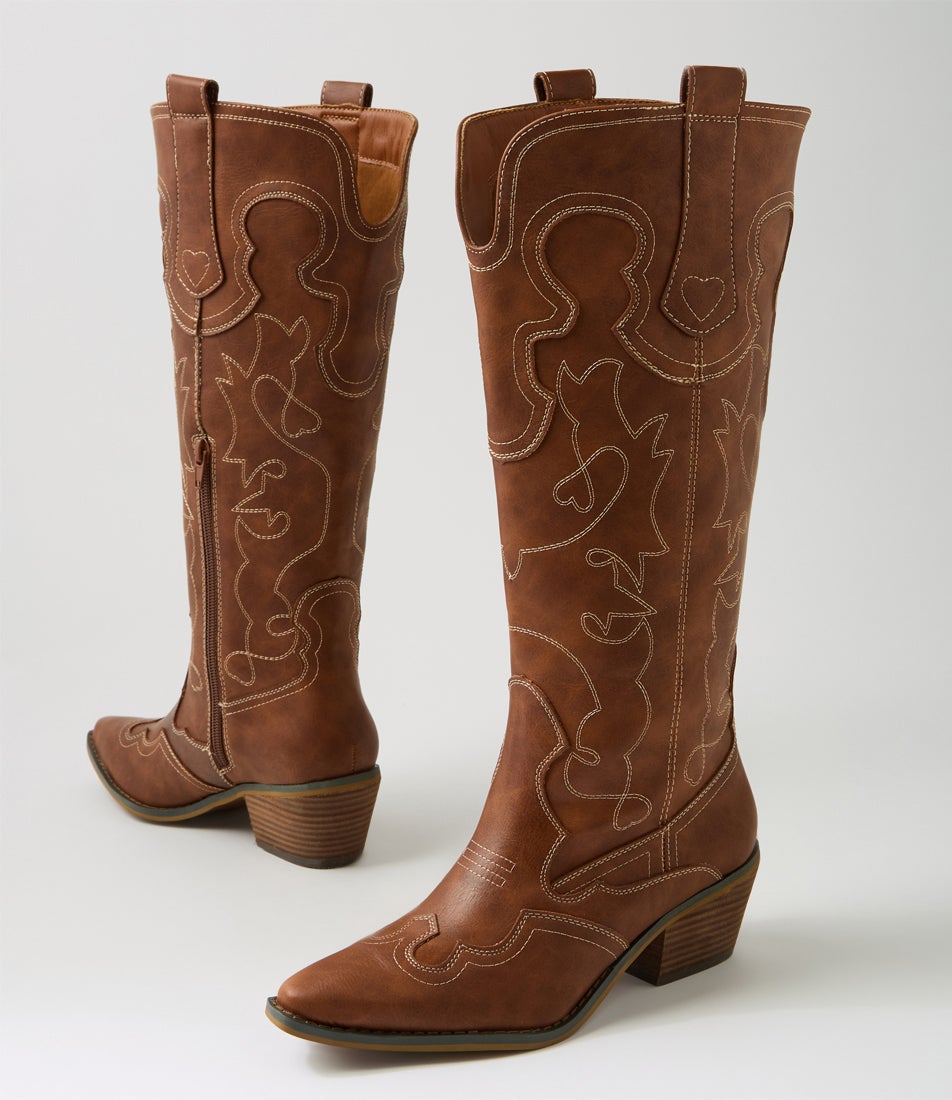 Malvin Vintage Tan Knee High Boots