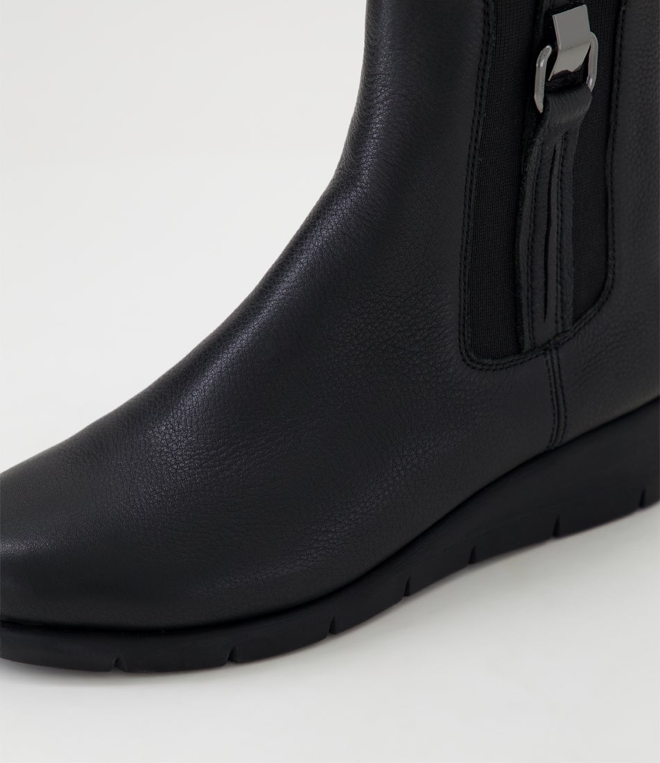 Mayia Black Leather Ankle Boots Mayia Black Leather Ankle Boots