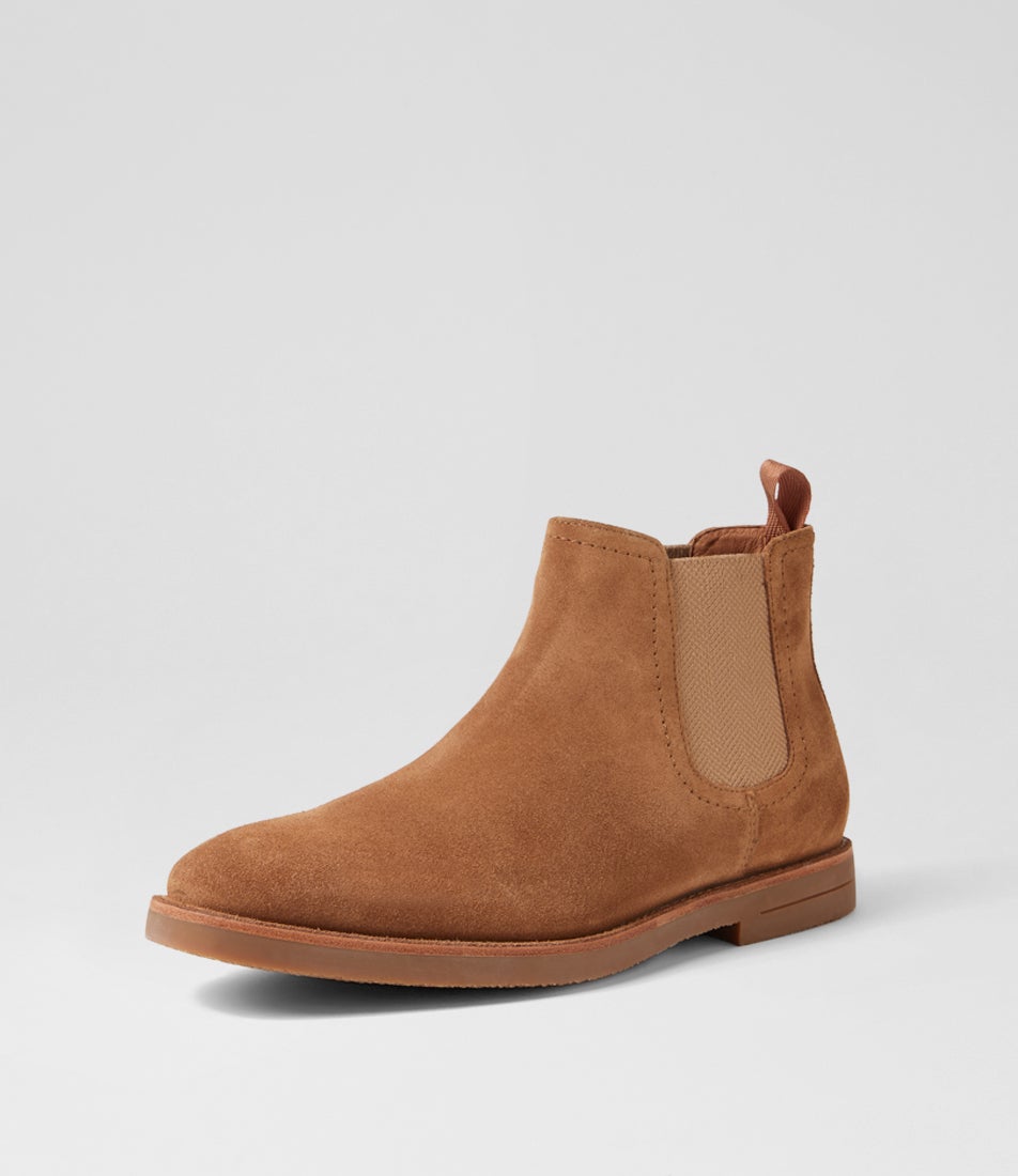 Gravel Chestnut Suede Chelsea Boots