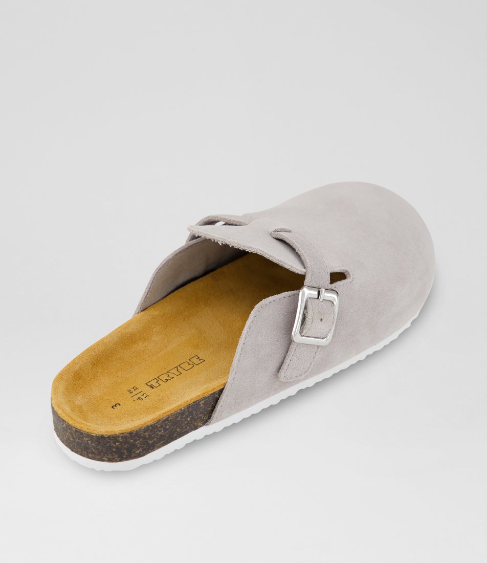 Frankie Junior Quiet Grey Leather Sandals