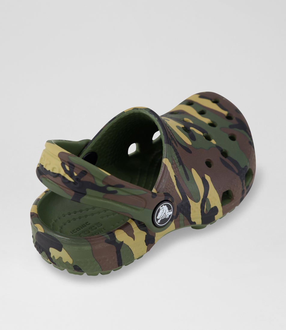 Classic Clog Toddler Army Green Multi Eva Sandals