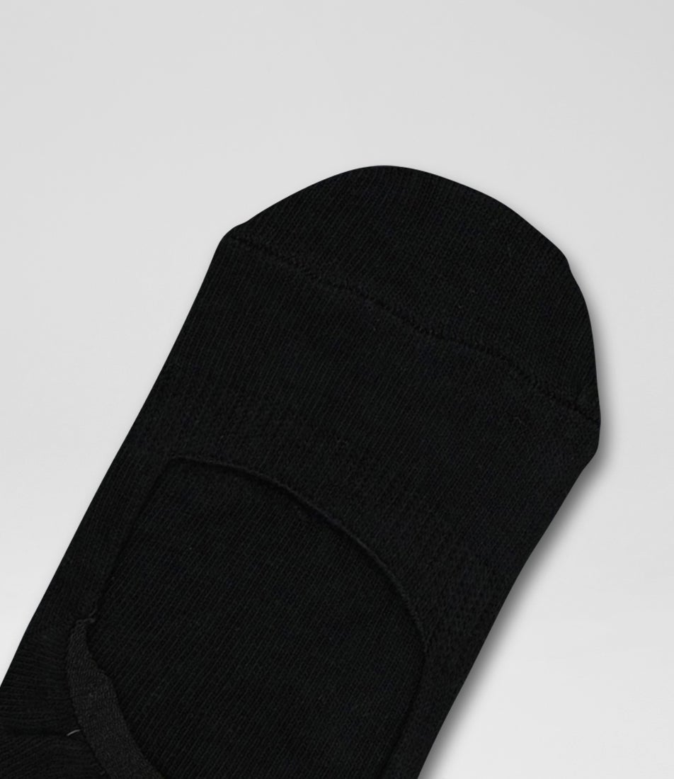 Core 3 Pack Invisible Black Cotton Socks