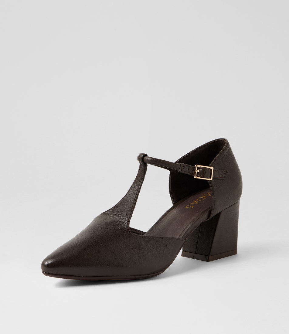 Mamamia Choc Leather Heels