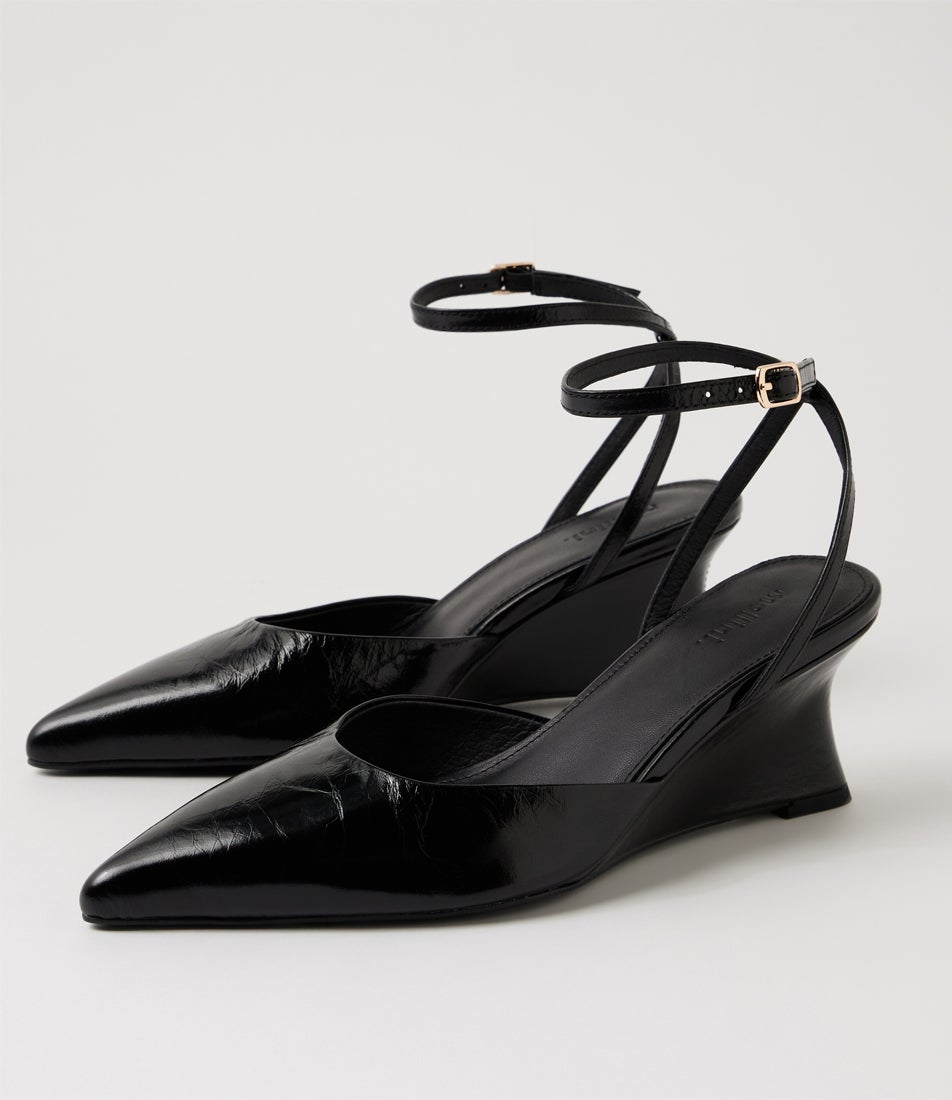 Chere Black Patent Leather Heels