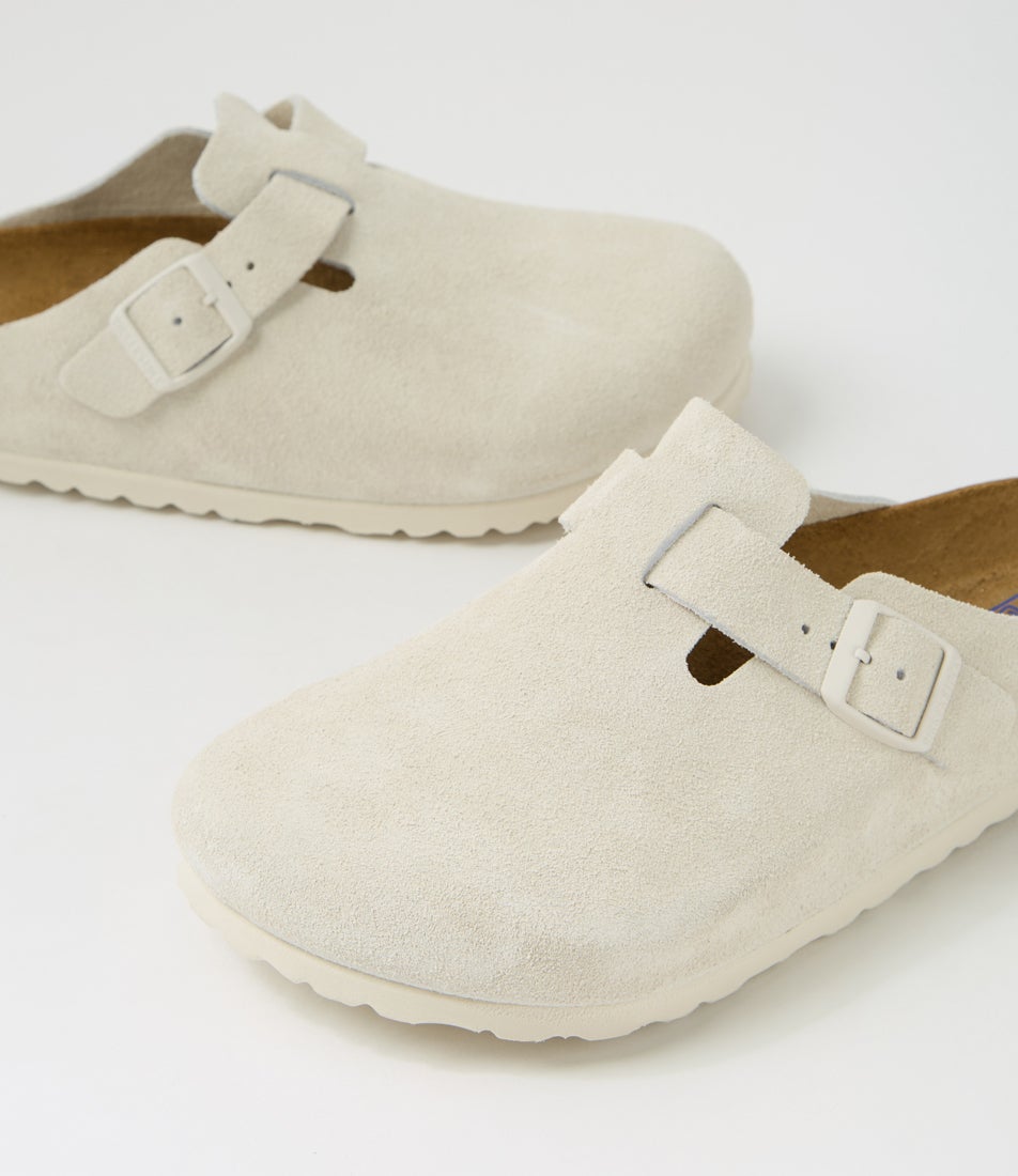 Boston Sfb Antique White Suede Flat Shoes