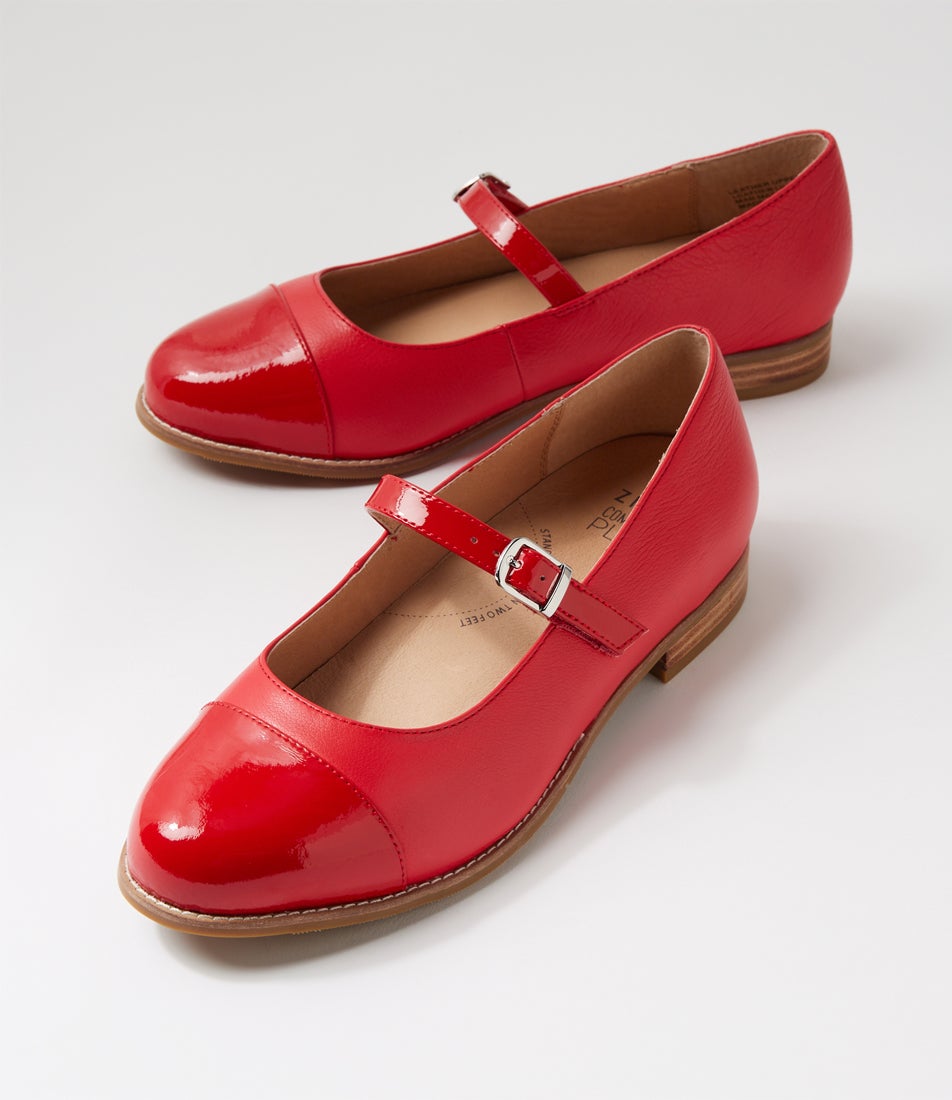 Tayora Xf Red Patent Leather Flat Shoes