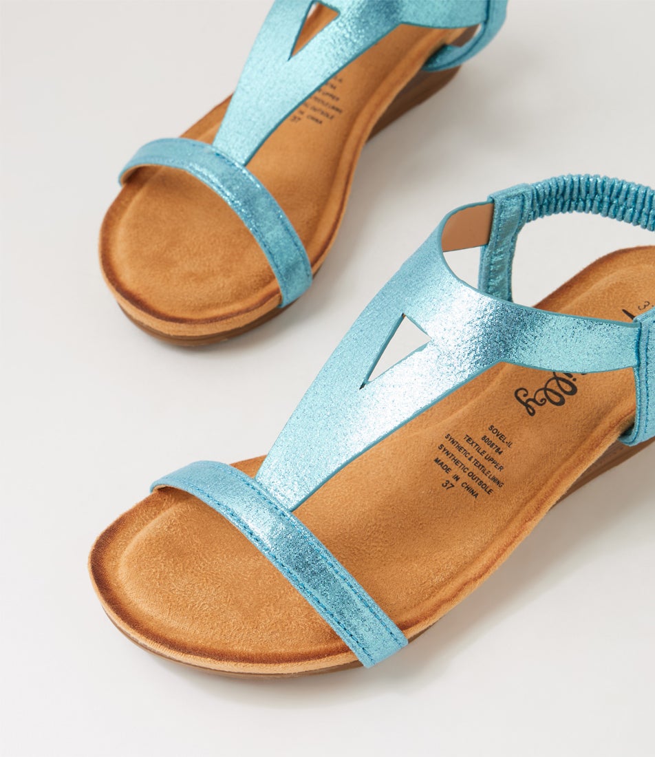 Sovel Sky Blue Shimmer Multi Sandals