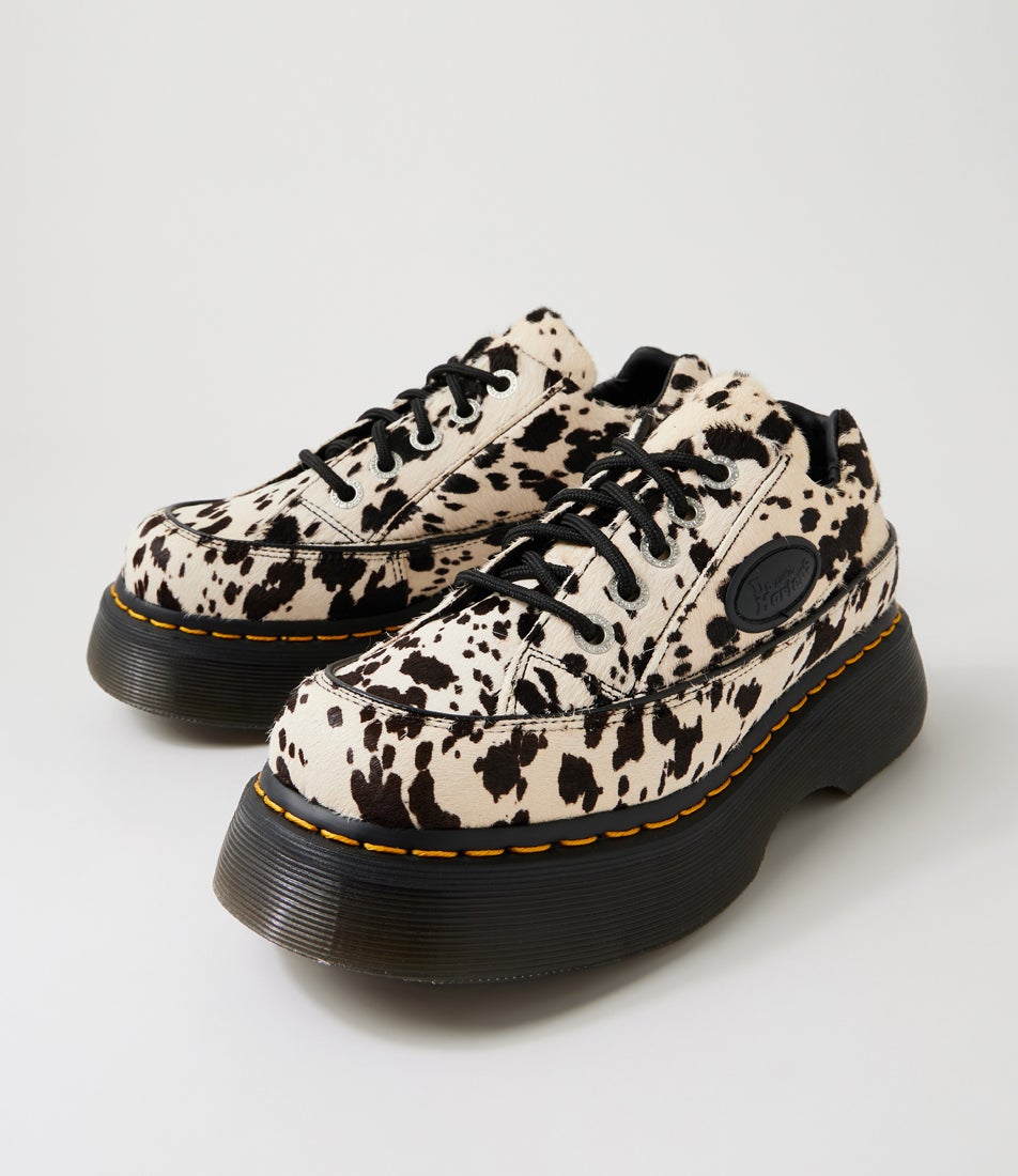 Buzz Dalmation Print Pony Lace Up Flats