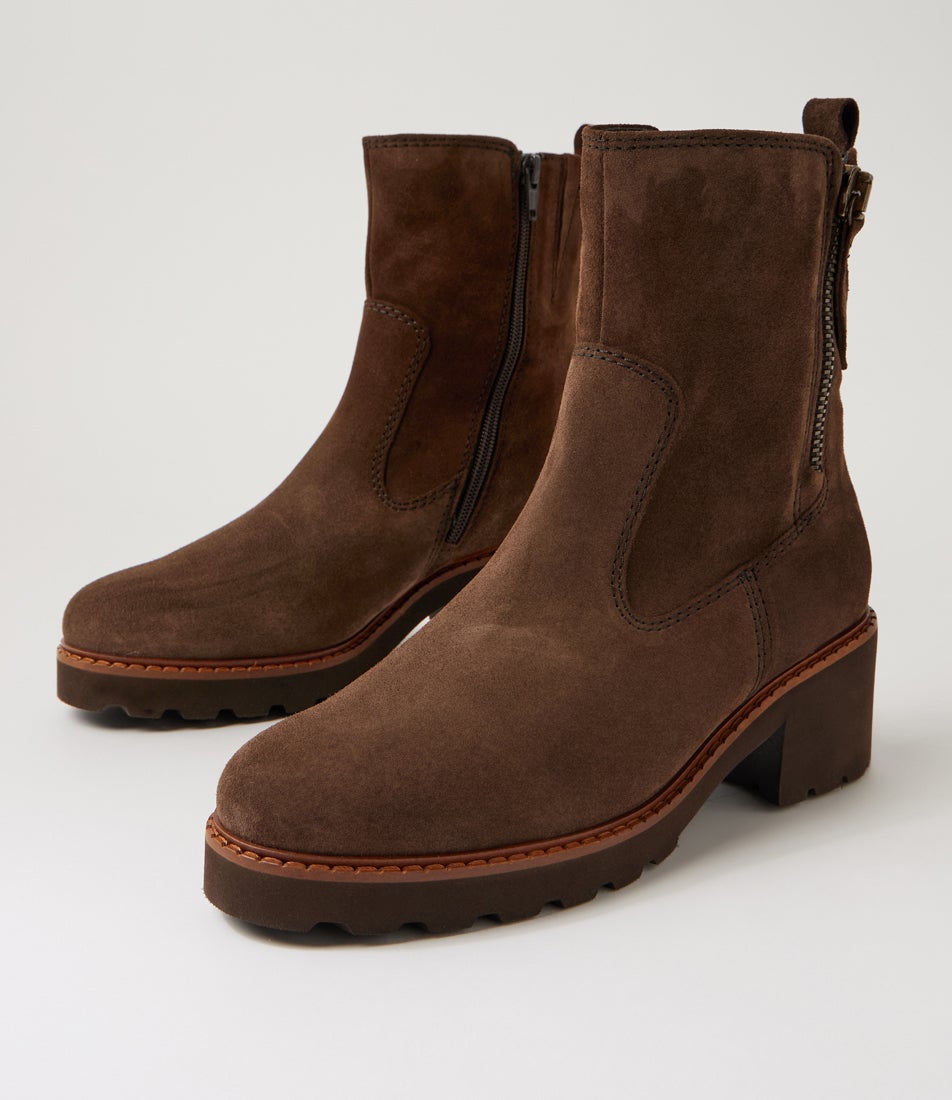 Camillie Brown Suede Ankle Boots