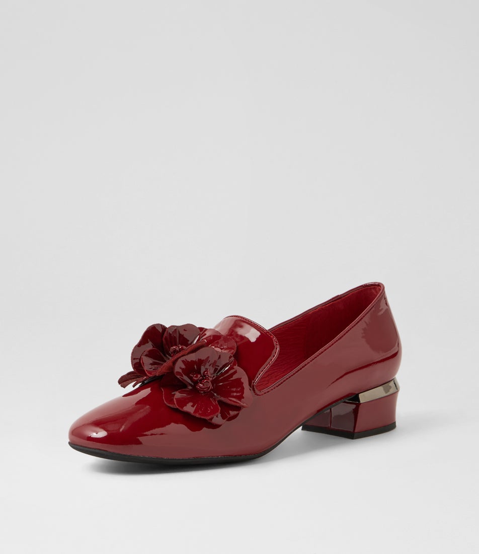 Ghana Dark Red Patent Leather Heels