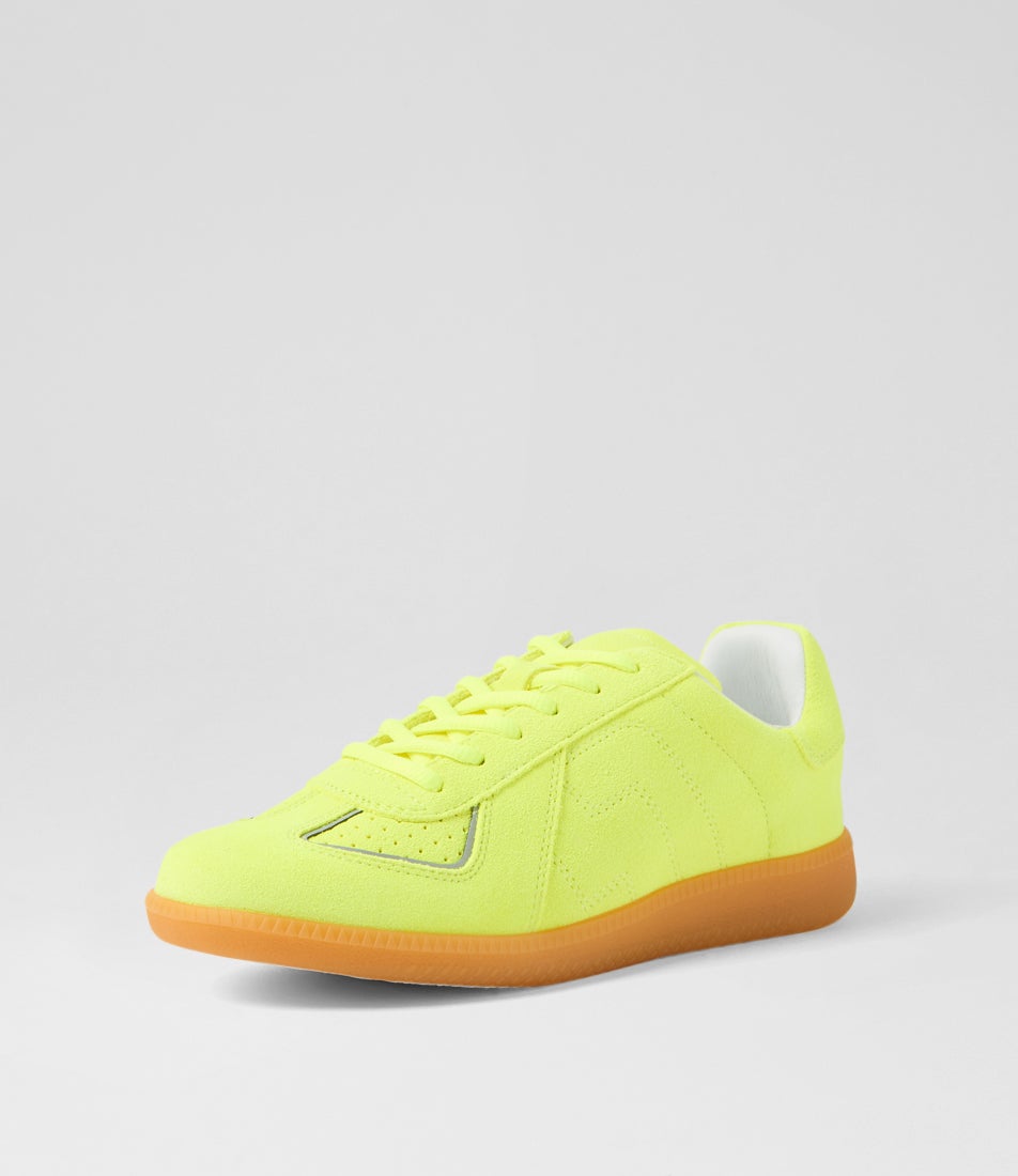 Pace Neon Yellow Suede Sneakers
