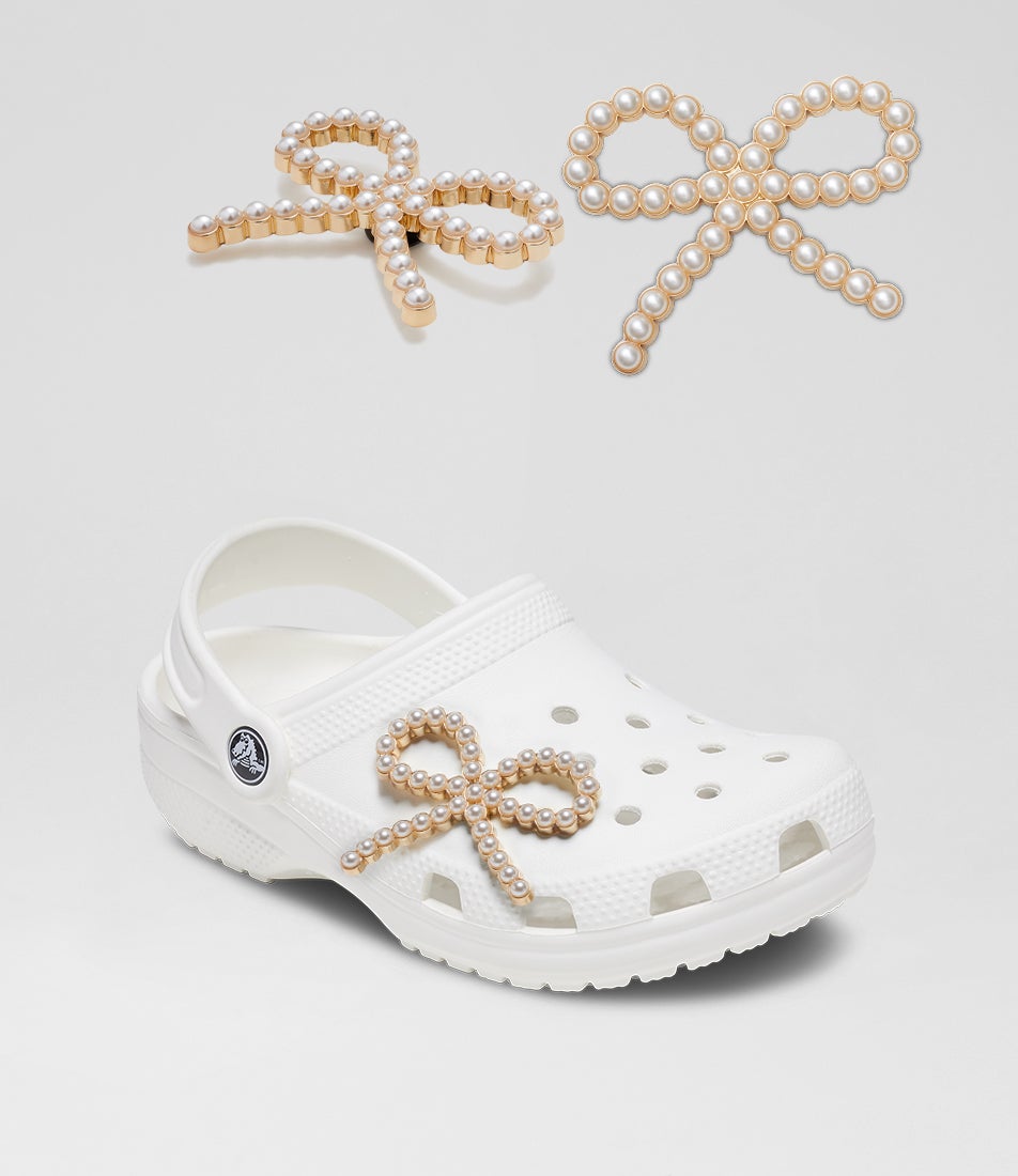 Bow White Pearl Jibbitz