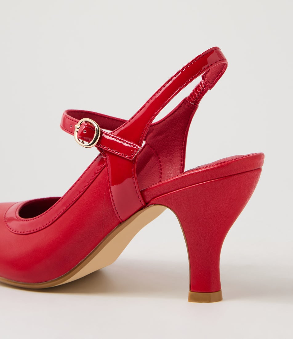 Mintina Red Patent Pu Heels