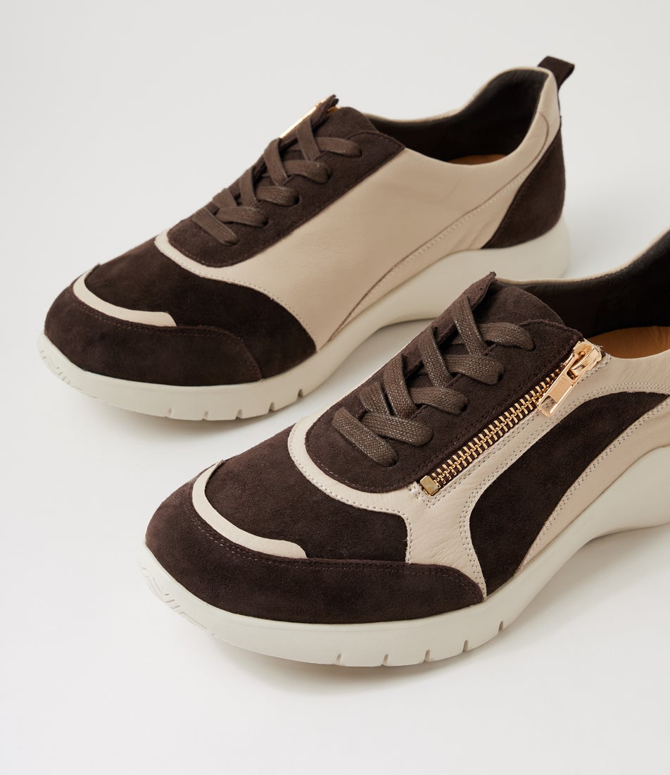 Parlay Xw Choc Almond Suede Leather Sneakers