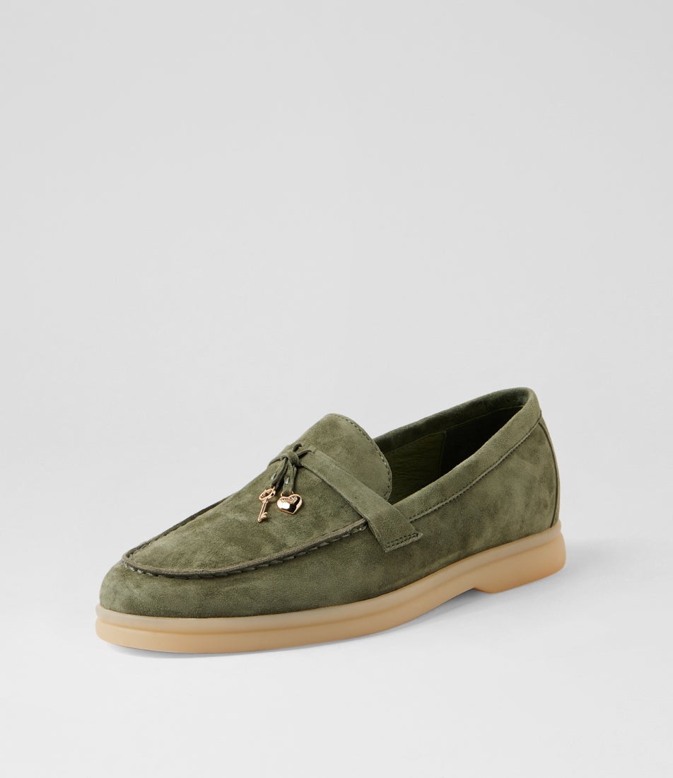 Lydon Khaki Suede Loafers