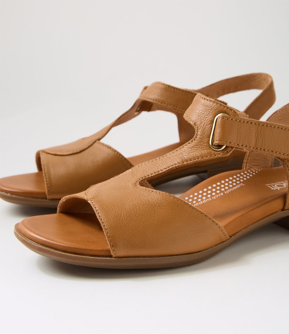 Coras Dark Tan Leather Sandals