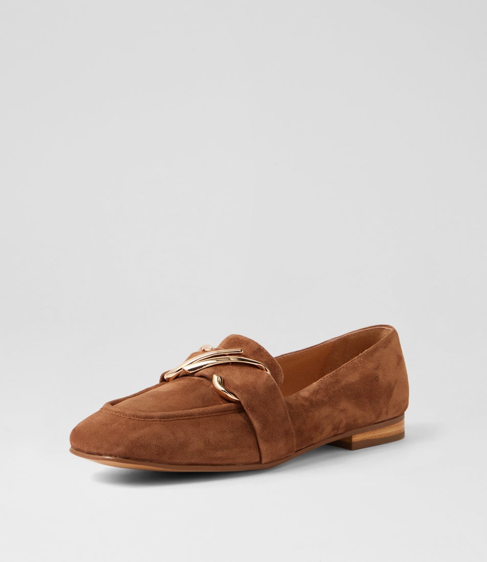 Paydie Whiskey Suede Loafers Paydie Whiskey Suede Loafers