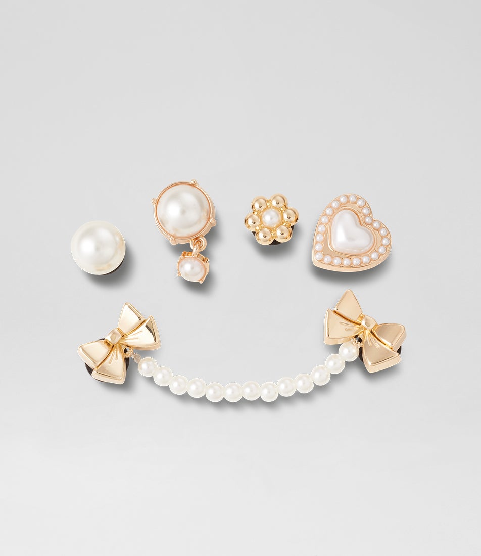 Pearly Gold 5 Pck Multi Jibbitz