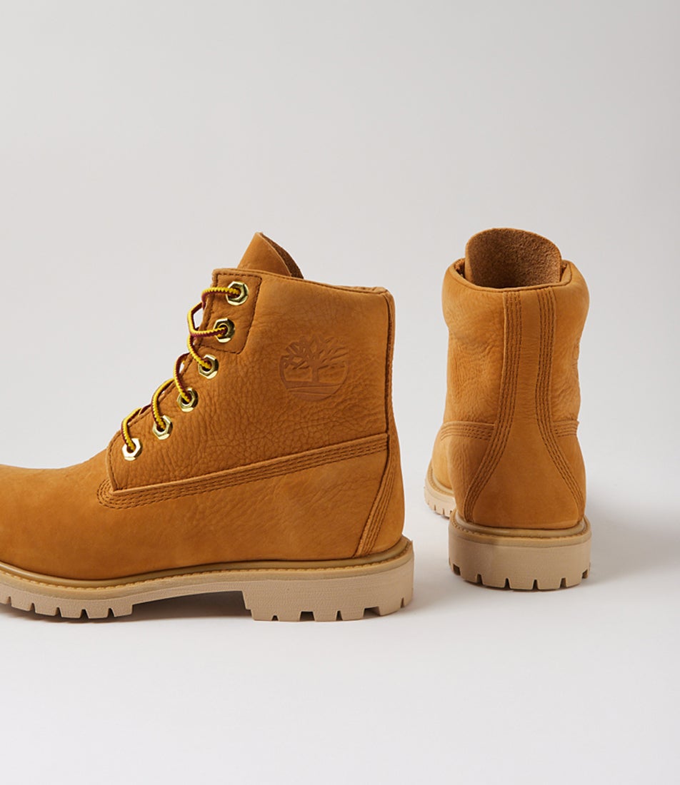 Nellie 6 Inch Lace Up Wheat Leather Lace Up Boots